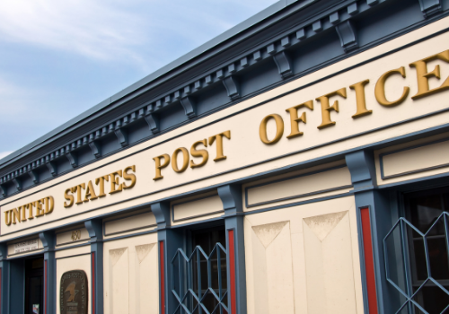 Exterior of a US post office building