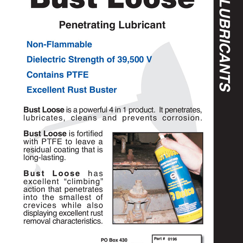 DETCO Bust Loose - Lubricates, Cleans, & Prevents Corrosion
