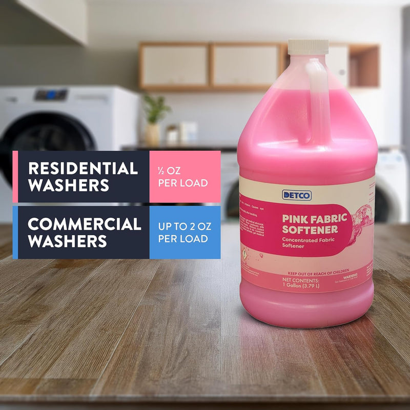 DETCO Pink Fabric Softener Concentrate - Odor Removing Freshener