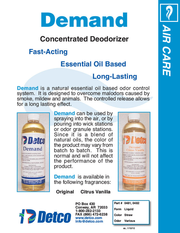DETCO Demand - Tropical Scent - Concentrated Deodorizer